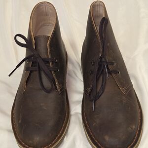 Clarks Brown Leather Ankle Boots